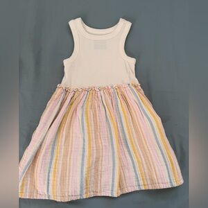 Cat & Jack: Sleeveless Tank Top Dress with Pastel Striped Skirt